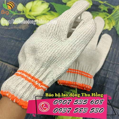 găng tay len kem trắng