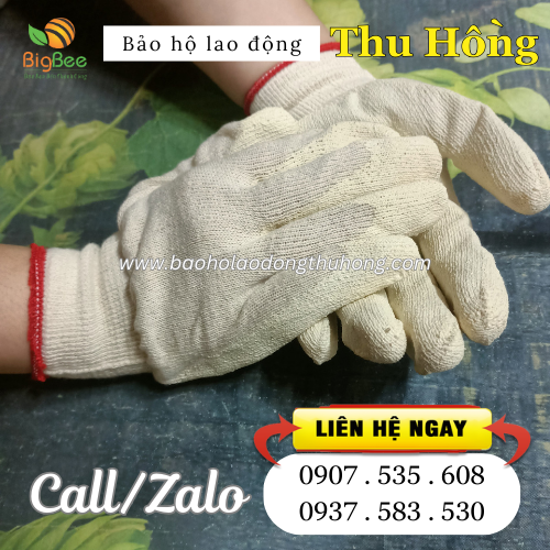 Găng tay len nhúng nhựa màu trắng dày 40g, 60g, 80g Găng tay len nhúng nhựa màu trắng dày 40g, 60g, 80g