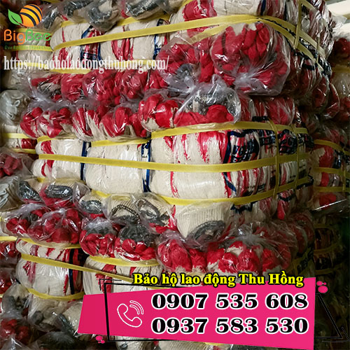 găng tay phủ nhựa đỏ các loại 40g, 60g, 80g