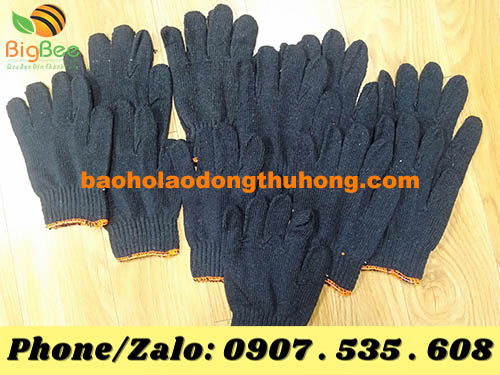 găng tay len sợi xám đen thiết kế đơn giản, ứng dụng trong nhiều ngành nghề khác nhau