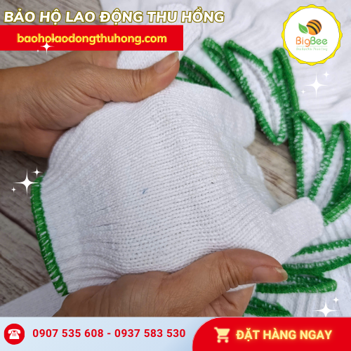 Găng tay len trắng sợi dệt mềm mịn Găng tay len trắng sợi dệt mềm mịn