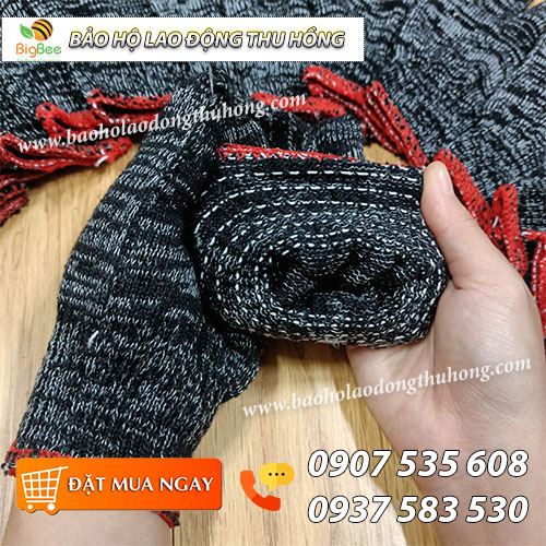 Găng tay màu muối tiêu 40g kim 7 sỉ từ 500 đôi Găng tay màu muối tiêu 40g kim 7 sỉ từ 500 đôi