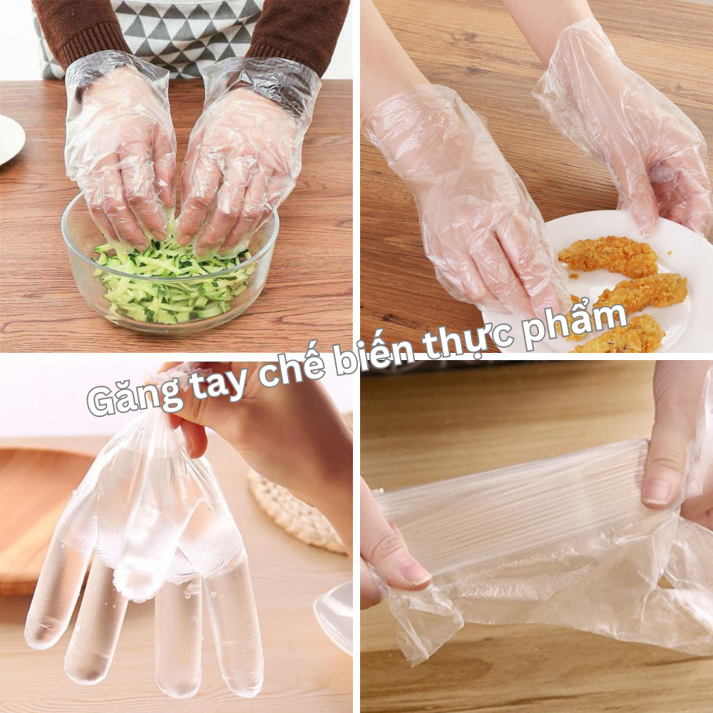 Găng tay nilon PE làm đồ ăn Găng tay nilon PE làm đồ ăn