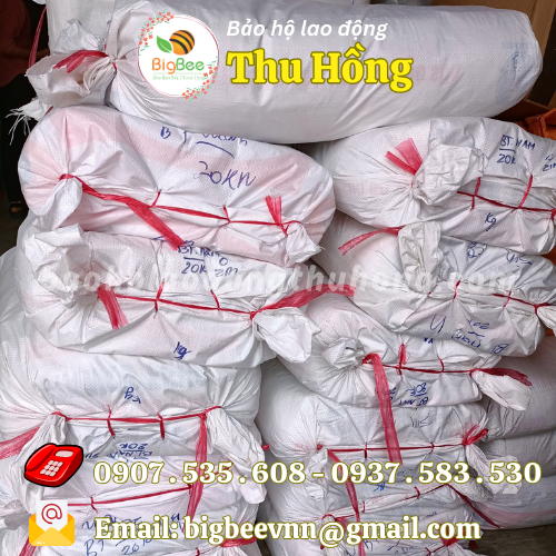 Găng tay nilon trắng đóng gói 20kg 1 bao Găng tay nilon trắng đóng gói 20kg 1 bao