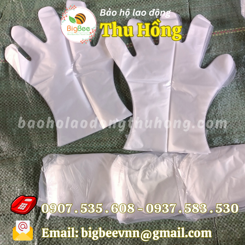 Găng tay nilon trắng giá rẻ dùng 1 lần Găng tay nilon trắng giá rẻ dùng 1 lần