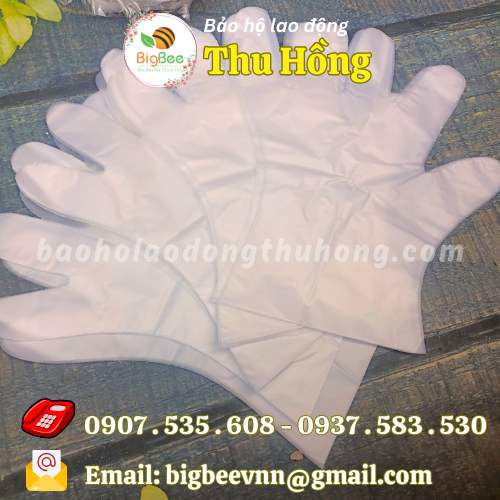 Găng tay nilon trắng pe Găng tay nilon trắng pe