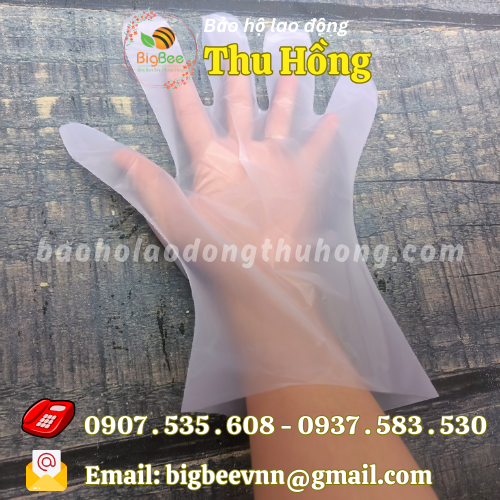 Găng tay nilon trắng trong suốt Găng tay nilon trắng trong suốt