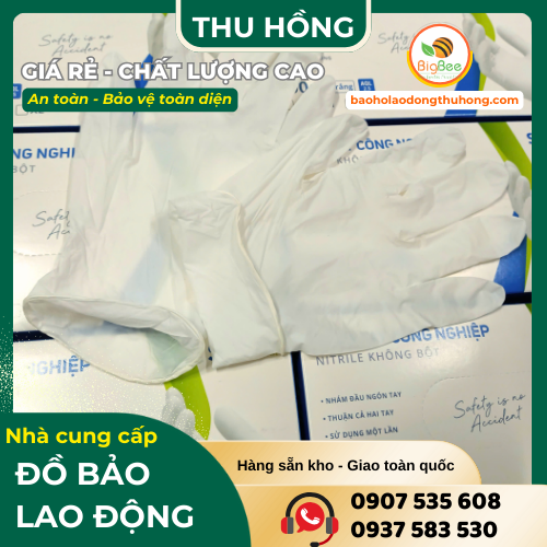Găng tay Ntrile SSGlove không bột chính hãng Thu Hồng Găng tay Ntrile SSGlove không bột chính hãng Thu Hồng