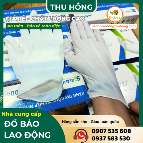 Găng tay nitrile ssglove không bột dùng trong công nghiệp Găng tay nitrile ssglove không bột dùng trong công nghiệp