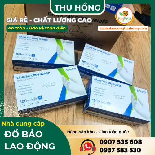 Găng tay nitrile ssglove không bột hộp 100 chiếc chưa tiệt trùng Găng tay nitrile ssglove không bột hộp 100 chiếc chưa tiệt trùng