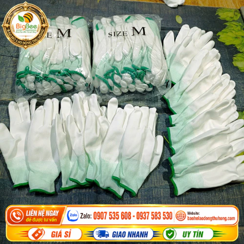 Găng tay phủ bàn PU Găng tay phủ bàn PU sẵn size S - M - L bịch 10 đôi
