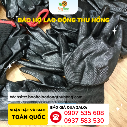 Găng tay phủ Nitrile đen 388 Găng tay phủ Nitrile đen 388 dùng trong cơ khí