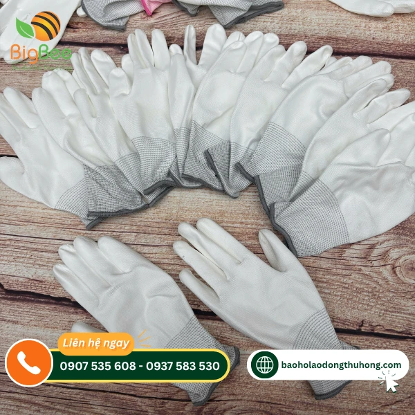 Bao tay thun phủ PU bàn số lượng lớn cho nhà xưởng