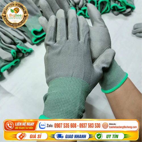 Găng tay phủ bàn PU Găng tay phủ PU lòng bàn tay chống trượt