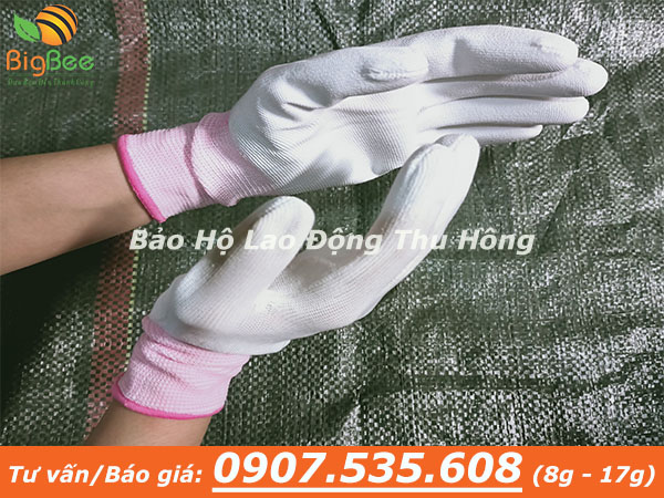 găng tay phủ PU trắng giá sỉ rẻ