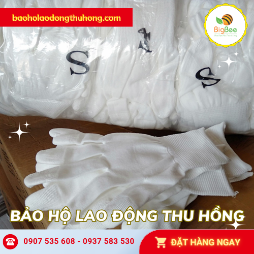 Găng tay PU ngón trắng bịch 10 đôi sẵn tại kho Găng tay PU phủ ngón tay màu trắng sẵn tại kho bịch 10 đôi