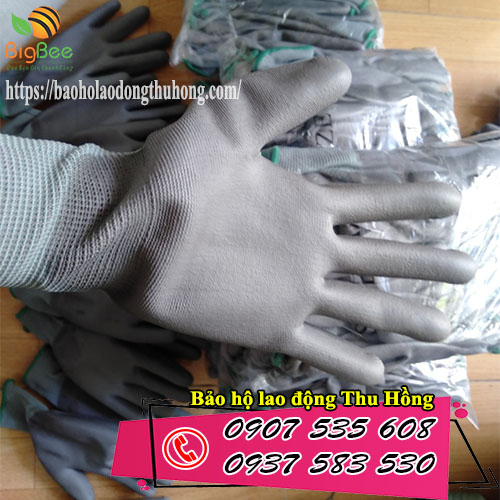 găng tay PU xám phủ bàn