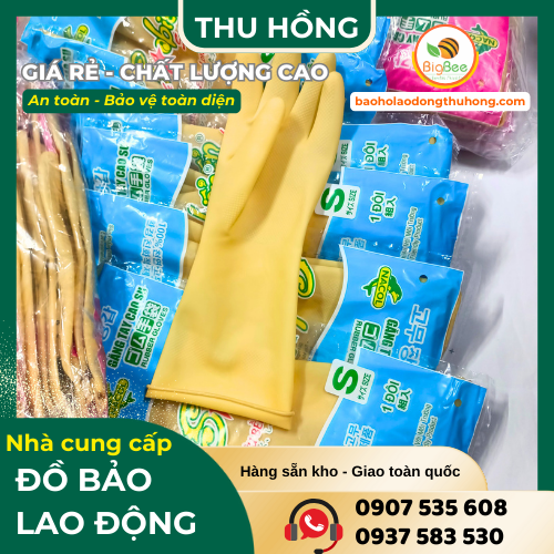 Găng tay rửa chén Sao Biển từ cao su thiên nhiên Găng tay rửa chén Sao Biển từ cao su thiên nhiên