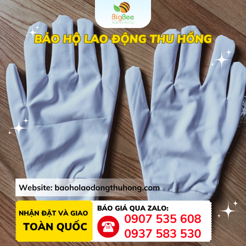 Găng tay thun lạnh bo cổ tay Găng tay thun lạnh bo cổ tay dùng trong sản xuất