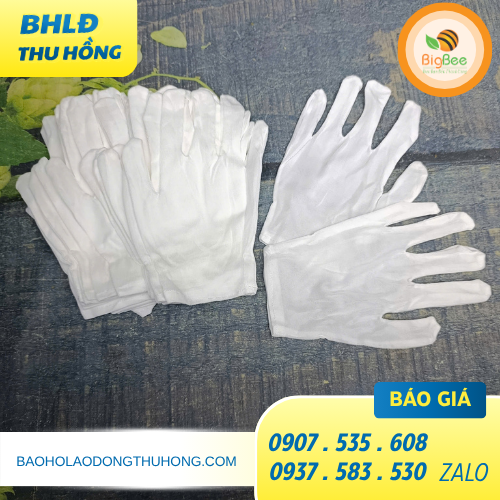 Găng tay thun trắng mỏng mềm mại cho đôi tay Găng tay thun trắng mỏng mềm mại cho đôi tay