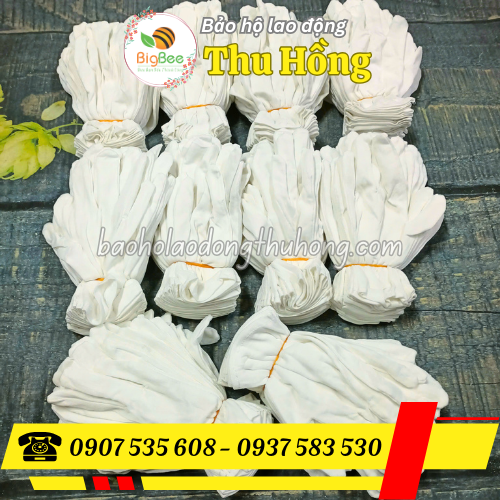 Găng tay thun trắng Xl+4 sản xuất sỉ giá rẻ Găng tay thun trắng Xl+4 sản xuất sỉ giá rẻ