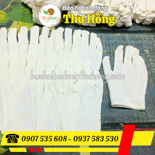 Găng tay thun trắng XL+4 vải mịn đẹp Găng tay thun trắng XL+4 vải mịn đẹp