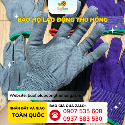 Găng tay thun xám có viền ôm sát tay chống tuột Găng tay thun xám có viền ôm sát tay chống tuột