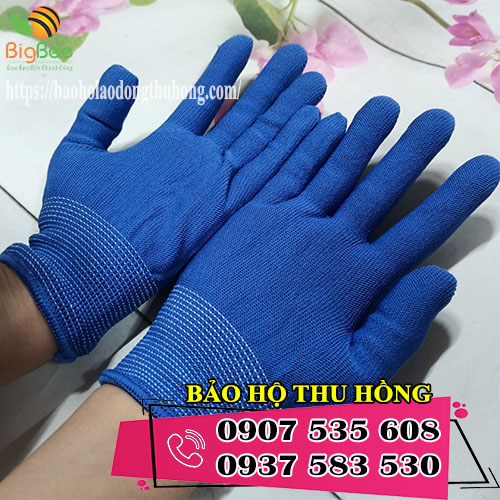 găng tay thun xanh dương