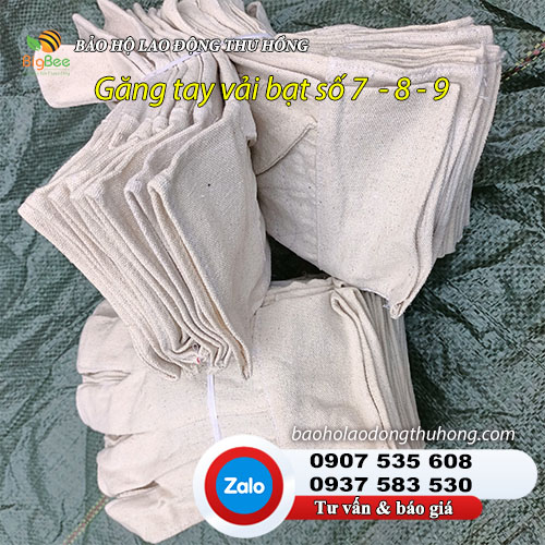 Găng tay vải bạt đủ size 7 - 8 - 9 Găng tay vải bạt chống cách nhiệt 02