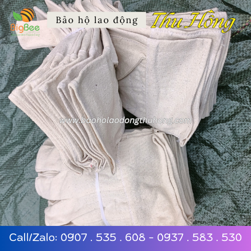 Găng tay vải bạt trắng bỏ sỉ giá sỉ rẻ nhất Găng tay vải bạt trắng bỏ sỉ giá sỉ rẻ nhất