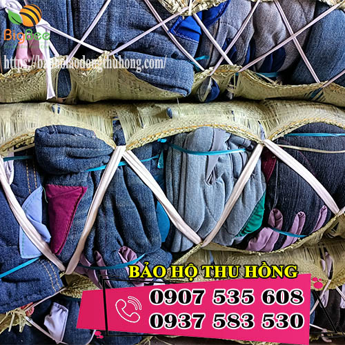 găng tay vải jean xanh giá sỉ rẻ tại Thu Hồng