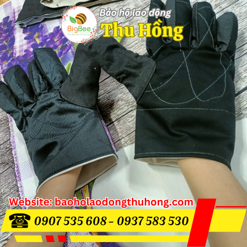 Găng tay vải kaki đenn chống nóng cho tay Găng tay vải kaki đenn chống nóng cho tay