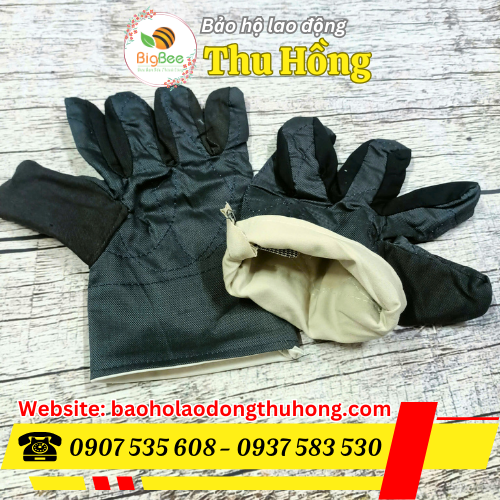 Găng tay vải kaki đen Găng tay vải kaki đen