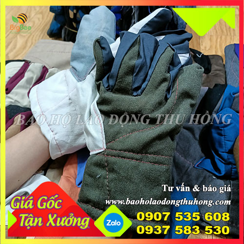 Găng tay vải mập kaki nhiều màu Găng tay vải mập kaki nhiều màu