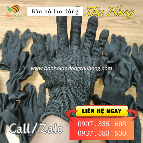 Găng tay vải siêu co giãn, cổ tay se viền Găng tay vải siêu co giãn, cổ tay se viền