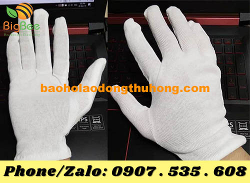 găng tay vải thun cotton trắng được sử dụng trong nhiều ngành nghề đa dạng