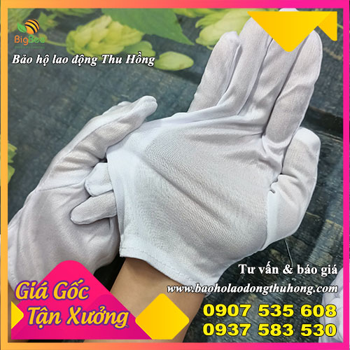 Găng tay vải thun trắng T10 dùng trong ngành công nghiệp nhẹ Găng tay vải thun trắng T10 dùng trong ngành công nghiệp nhẹ
