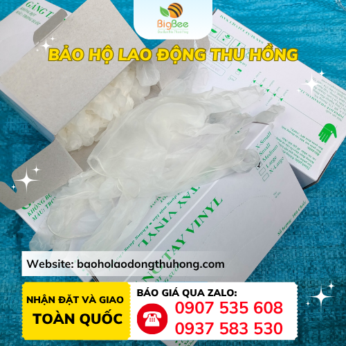 Găng tay Vinyl trong suốt Găng tay Vinyl trong suốt chống thấm và hạn chế dầu mỡ