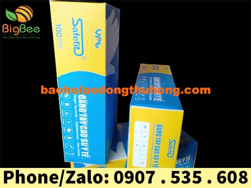 găng tay y tế có bột Safefit trắng hộp 100 chiếc