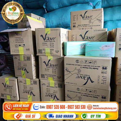 Găng tay y tế không bột Vglove sẵn số lượng lớn tại kho Găng tay y tế không bột Vglove sẵn số lượng lớn tại kho