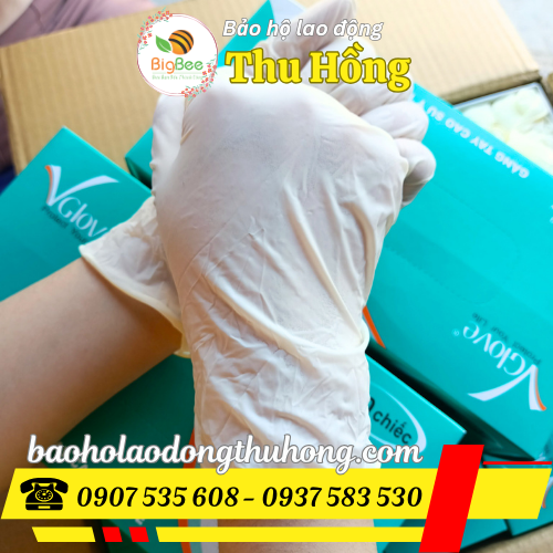 Găng tay y tế Latex có bột Vglove chống nước, chống hóa chất Găng tay y tế Latex có bột Vglove chống nước, chống hóa chất