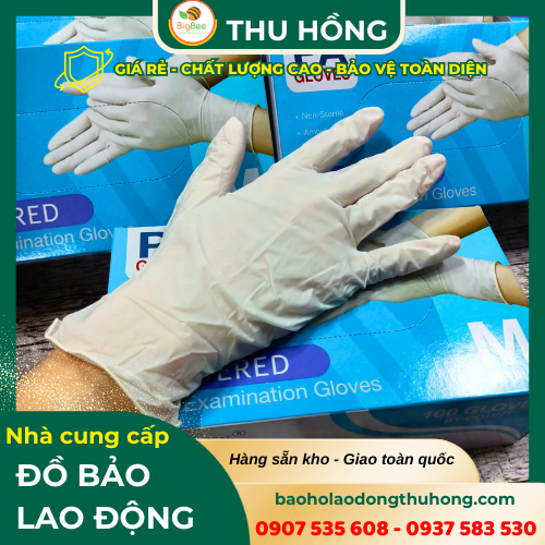 Găng tay y tế màu trắng có bột Găng tay y tế màu trắng có bột