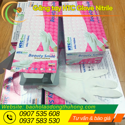 Găng tay y tế Nitrile HTC Gloves giá sỉ tận gốc hộp 100 chiếc Găng tay y tế Nitrile HTC Gloves giá sỉ tận gốc hộp 100 chiếc