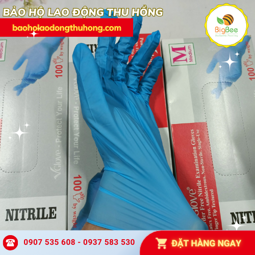 Găng tay y tế Nitrile Vglove cao su chống hoá chất Găng tay y tế Nitrile Vglove cao su chống hoá chất