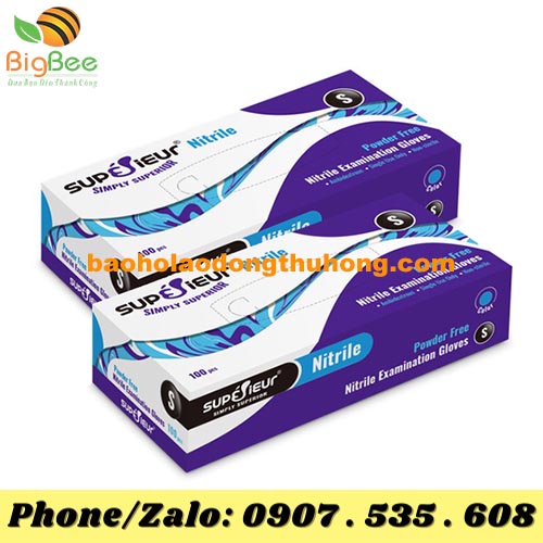 găng tay y tế phẫu thuật từ cao su tổng hợp nitrile supefieur