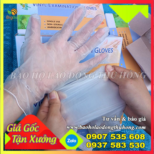 Găng tay y tế trong suốt Vinyl chính hãng Găng tay y tế trong suốt Vinyl chính hãng