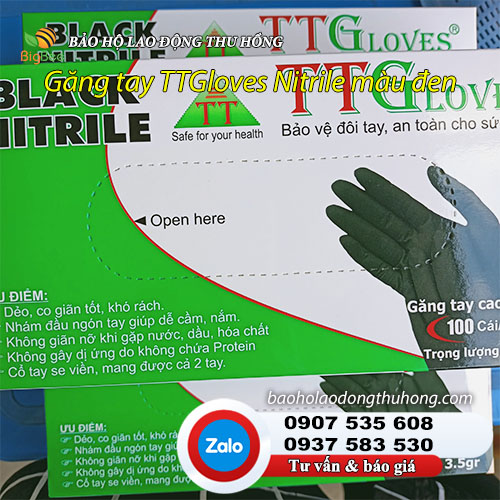 Hộp găng tay y tế TT Gloves Nitrile đen Găng tay y tế TT Gloves Nitrile đen 01