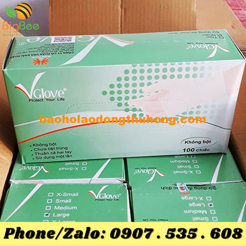 hộp găng tay y tế Vglove không bột hộp găng tay y tế Vglove không bột