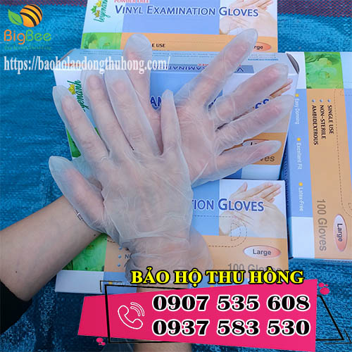găng tay y tế Vinyl làm từ nhựa PVC