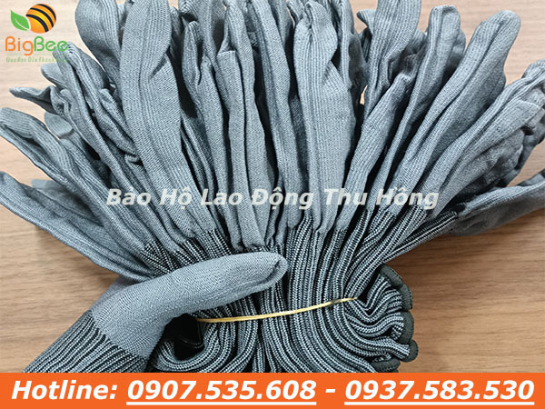 giá bán sỉ găng tay vải thun xám cổ dài